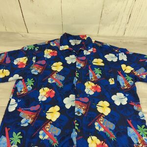 Walt Disney World Mickey Mouse & Goofy  Size XL Hawaiian Shirt Live Love Relax